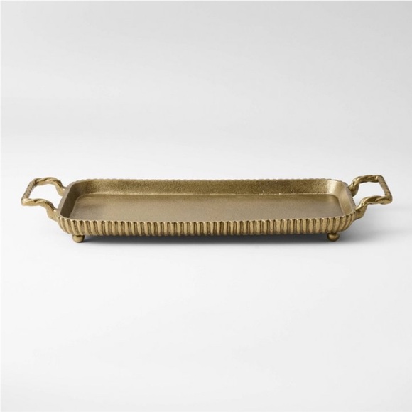 Studio McGee Brass Footed Tray with Handles - Threshold™ - Picture 1 of 8